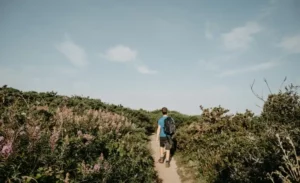 DEFRA man walking along a path