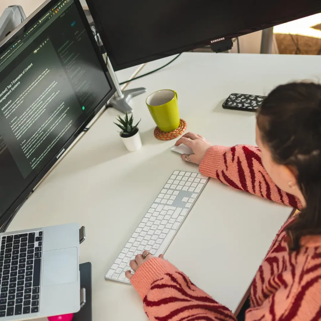 person working at desk